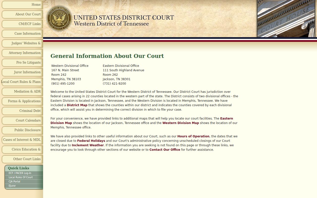 Gibson County arrest warrant records, Western District federal warrant source