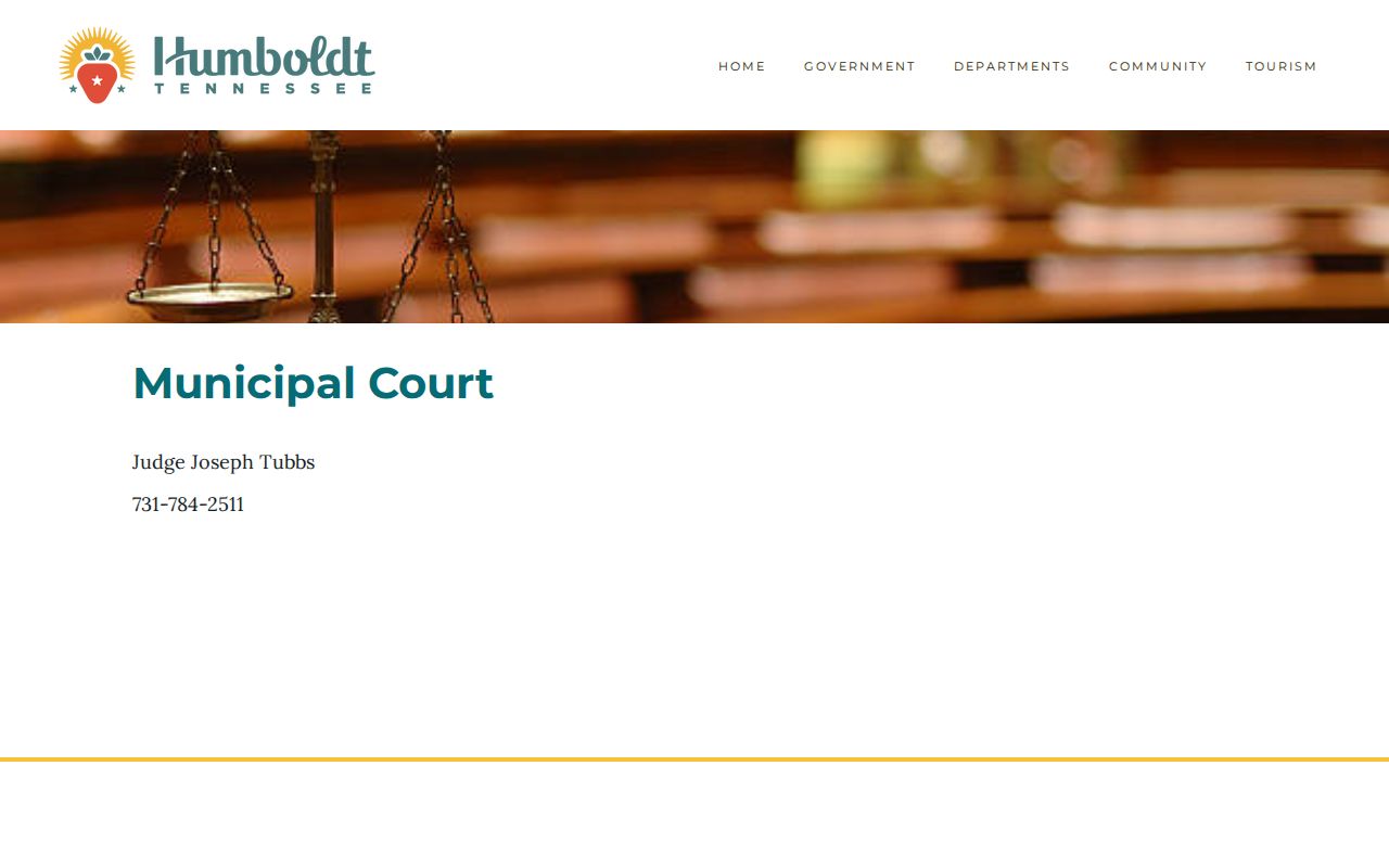Humboldt warrant records, municipal court contact source