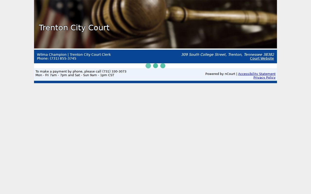 Trenton warrant records, Trenton City Court payment source