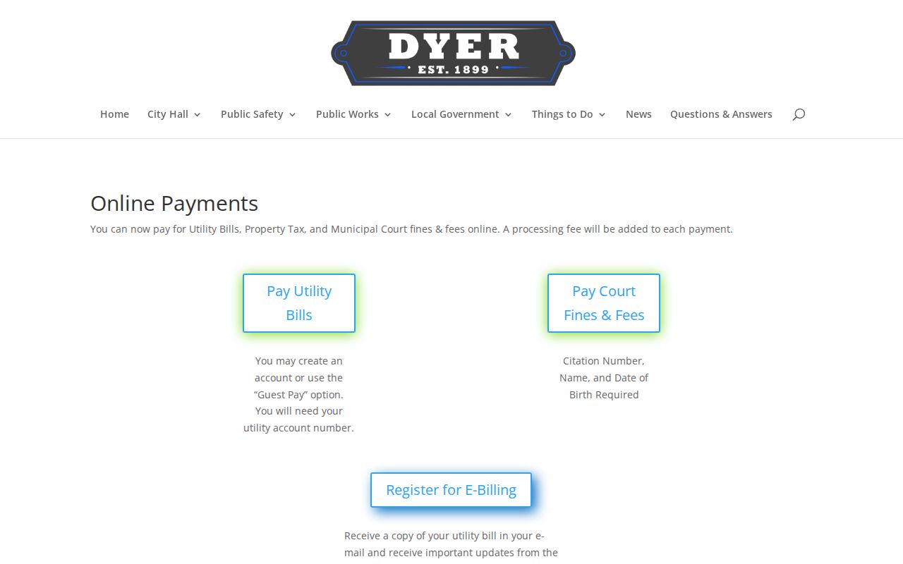 Dyer warrant records, city citation payment source