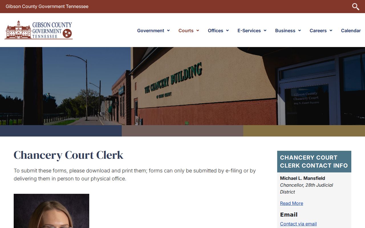 Gibson County bench warrant records, county court office map source